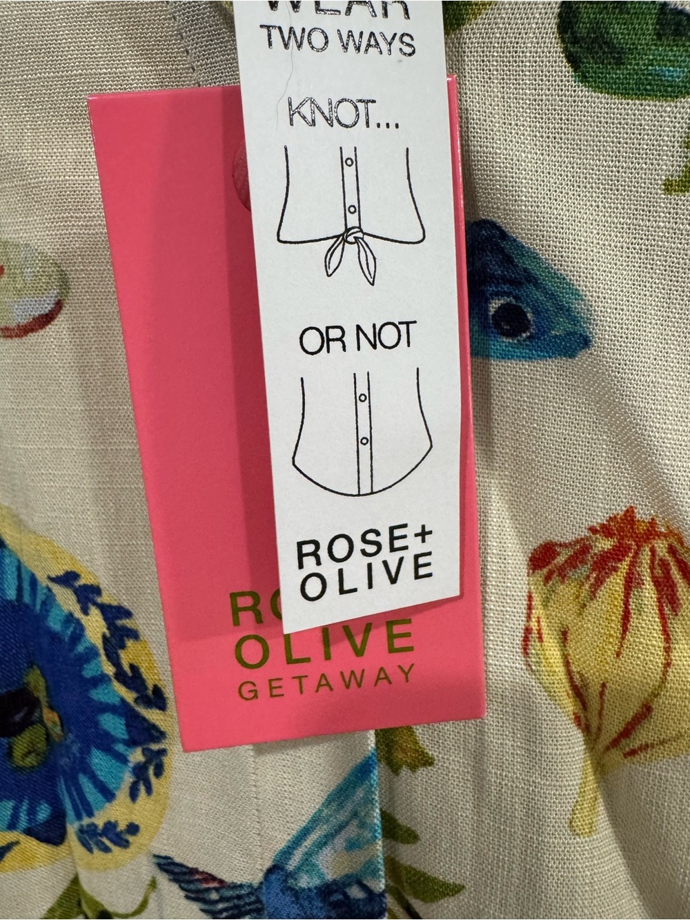 Rose + Olive Resort Printed Two-Piece Lounge Set - Cream Multicolor - Picture 7 of 13